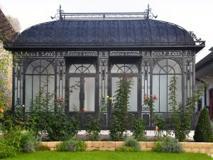 Outdoor Steel Frame Glass Garden Greenhouse